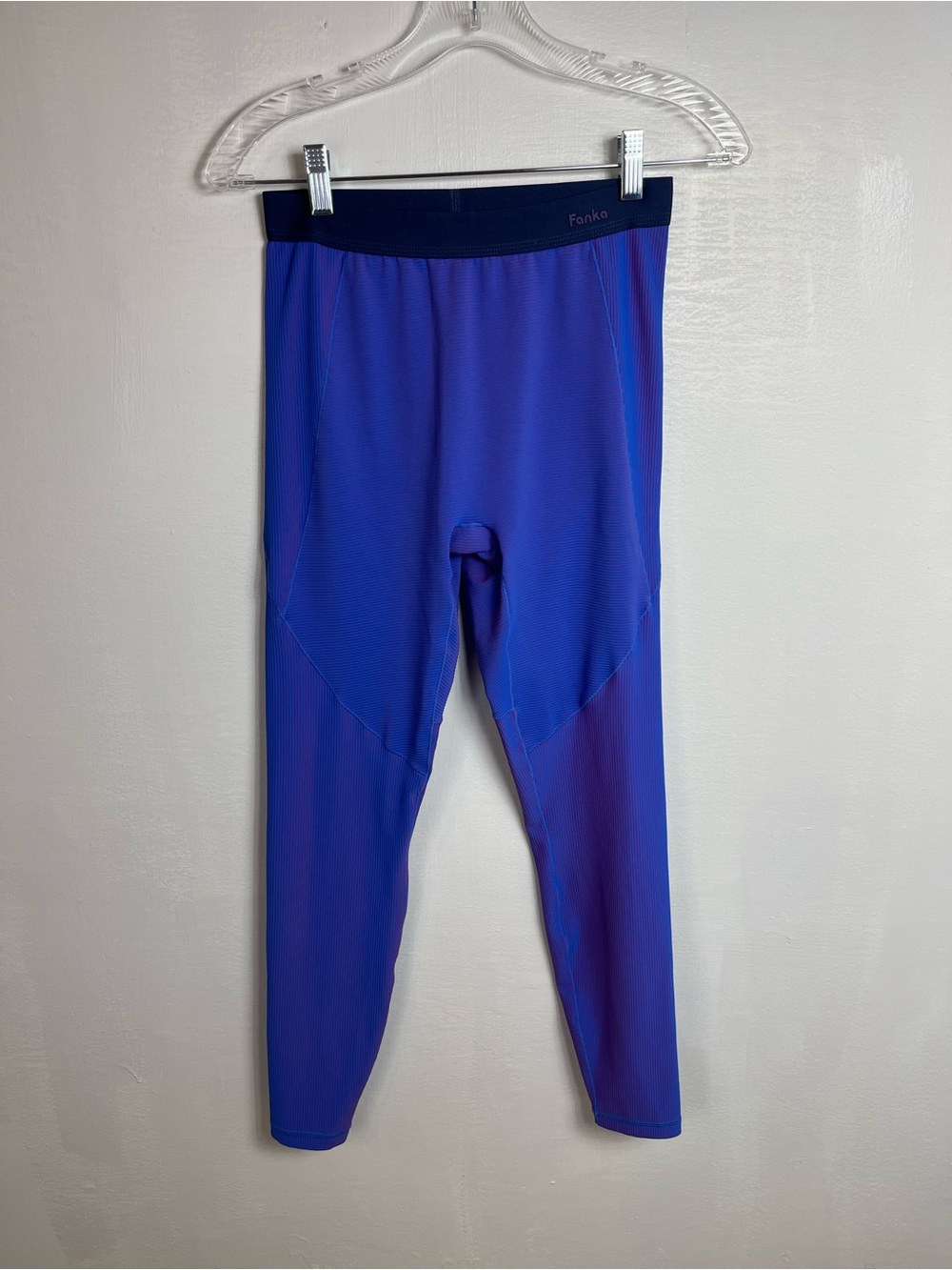 Fanka Lift N Curve Leggings Blue Ribbed Size L